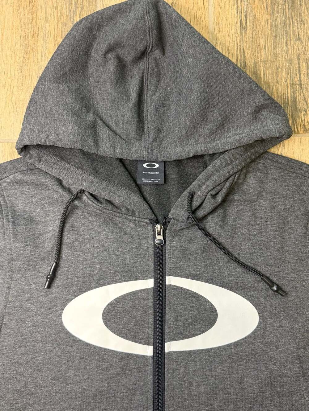 Oakley Ellipse Full Zip Hoodie Grey Fleece